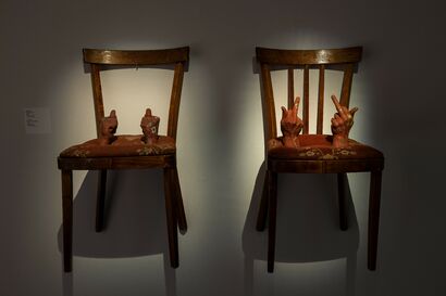 There Are Two Chairs - A Sculpture & Installation Artwork by Eva Helki